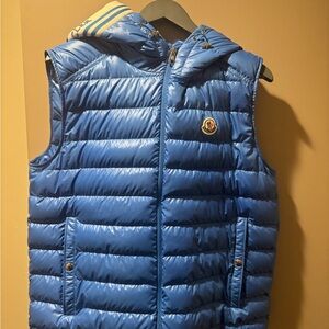 Moncler Shiny Blue Puffer vest